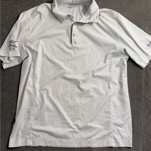 Nike Golf Tour Performance Dri-Fit Polo Shirt White L Hubbard Golf Course Men